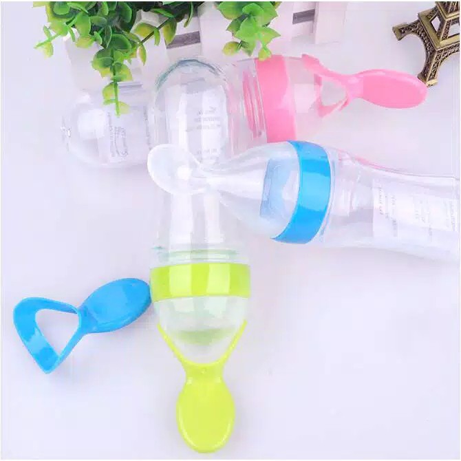 Sendok Makan Bayi MPASI Botol Sendok MPASI Botol Silicone Baby Feeding Bottle Spoon SENDOK BOTOL