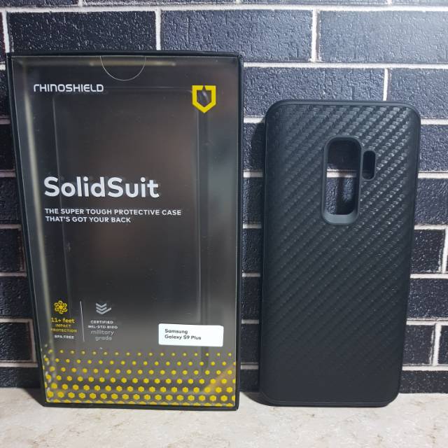 Rhinoshield solidsuit black carbon fiber case for Samsung Galaxy S9 Plus