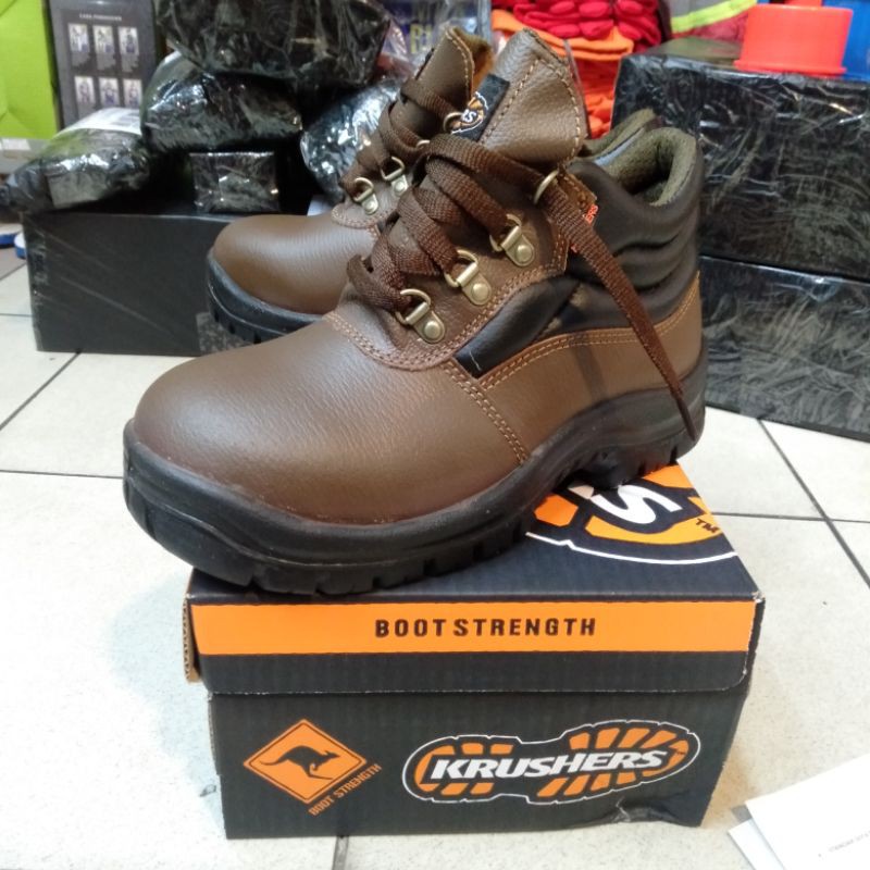 Sepatu Safety Krushers Florida Brown Original/ Sepatu Kerja Pria Krusher Florida BlackBrown Original