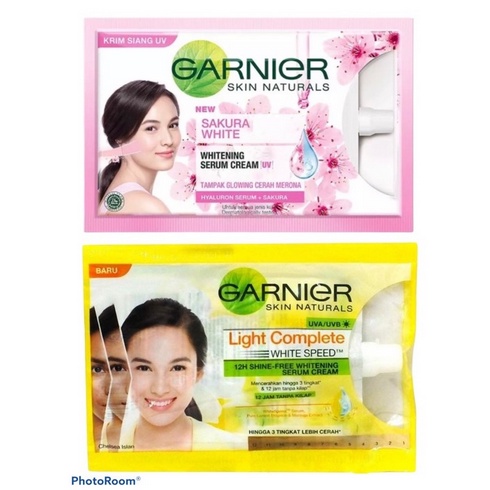 Garnier Light Complete/Sakura White Day Cream & night cream Sachet [8 mL]