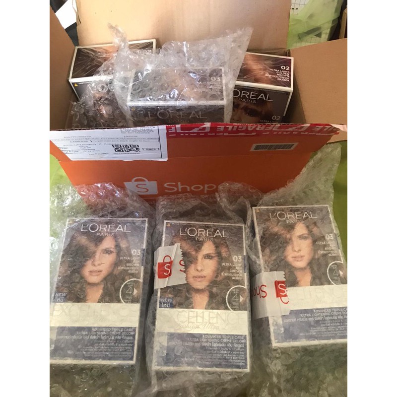 loreal paris excellence fashion ultra light: ash brown dan golden brown
