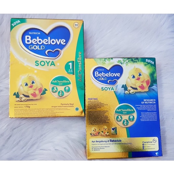 BEBELOVE GOLD SOYA TAHAP 1 0-6 BULAN ISI 170GR