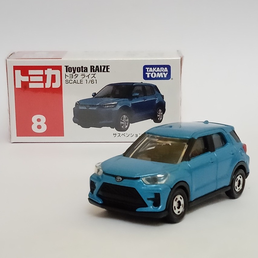 Tomica  Reguler No 8 Mobil Toyota Raize biru Takara Tomy Diecast mobil Toyota harga murah