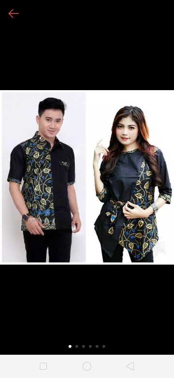 Baju Couple Maura Couple - Sania Ruffle Batik Couple Ori Ndoro Jowi Dnt Bajubatik | Bajucouple M L X