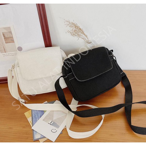 SATU ALAT Tas Selempang DAISY 100% Canvas Premium Tebal Tas Kanvas