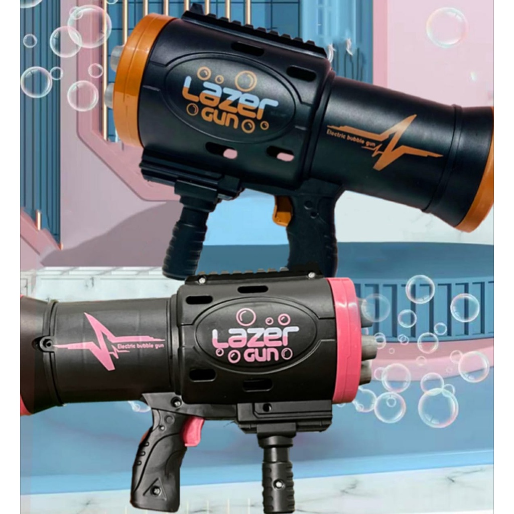 [tma]Laser Bubble Gun 2 in 1 / Mainan Anak Tembak Gelembung 2 in 1 / Mainan Anak Tembak Busa Gelembung