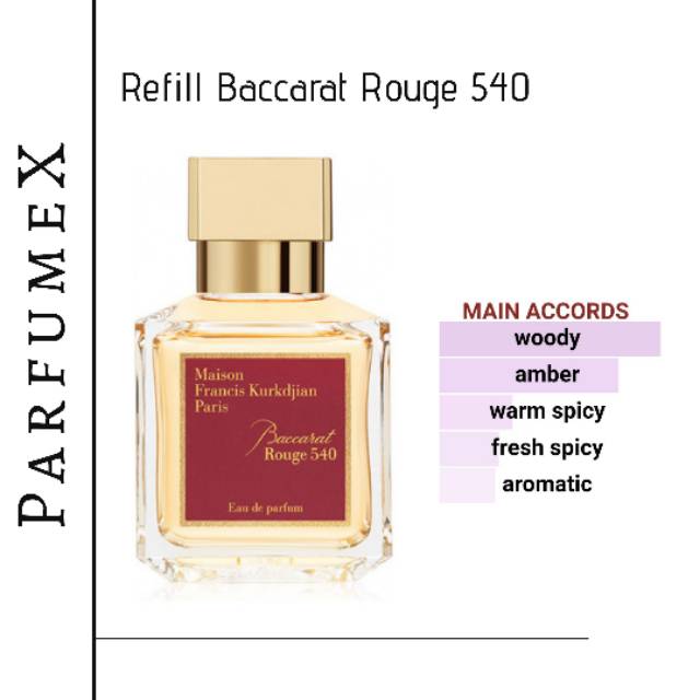 Parfum Refill Bacarat Rouge 540