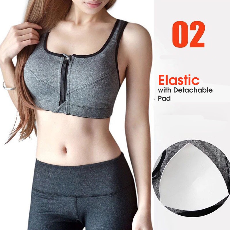 Seamless Sport Bra Zipper pakaian Dalam Wanita/gym bra/senam bra 801