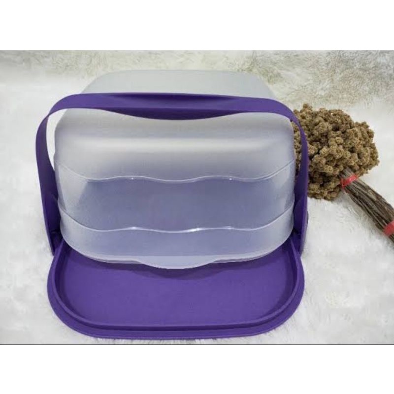 CAKE TAKER SQUARE TEMPAT CAKE TUPPERWARE