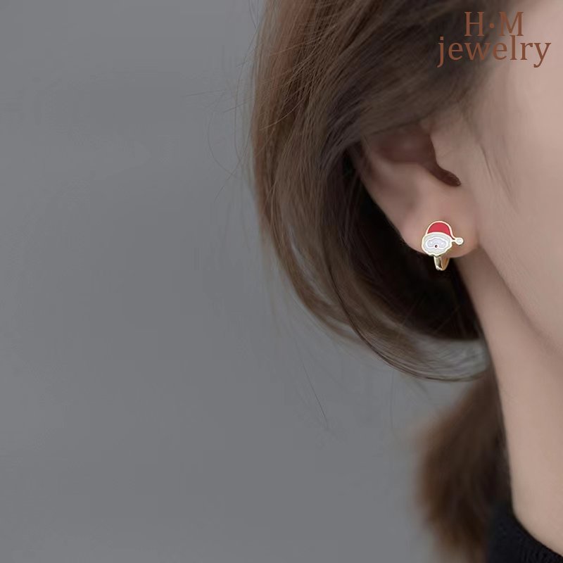 Anting Tusuk Sterling Silver 925 Model Rusa Natal Untuk Wanita