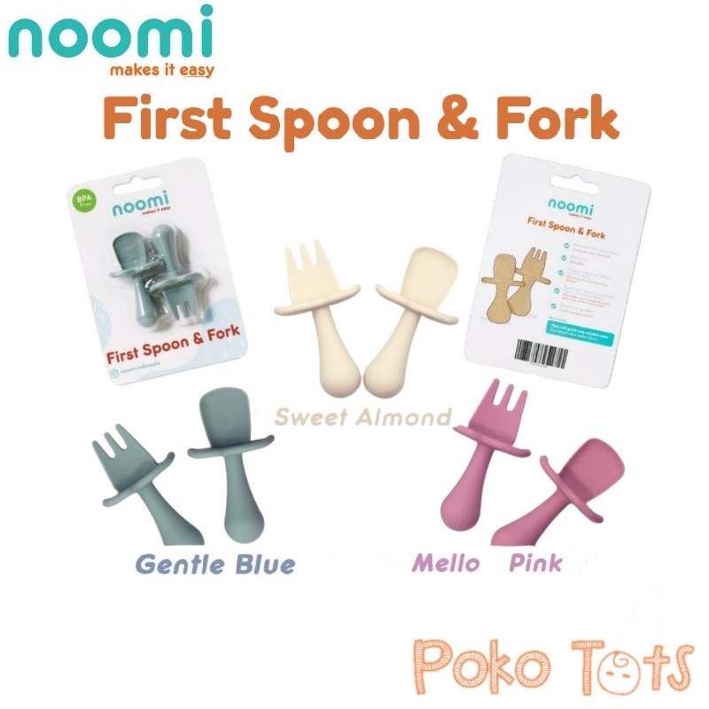 Noomi Baby First Spoon &amp; Fork Sendok dan Garpu Makan Anak WHS