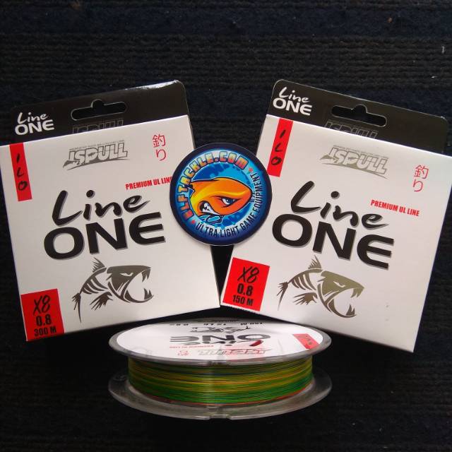 Senar PE UL Ispull Line One ILO Premium X8 0.8 12lb 150m 300m Multicolor