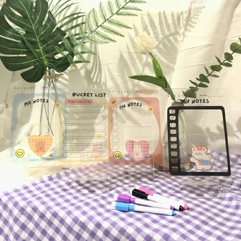 

[STICKER] Acrylic Planner A5 To do list notes Korean aesthetic cute ins