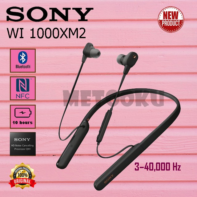Original Headset Bluetooth SONY WI-1000XM2 noise cancelling wireless freedom