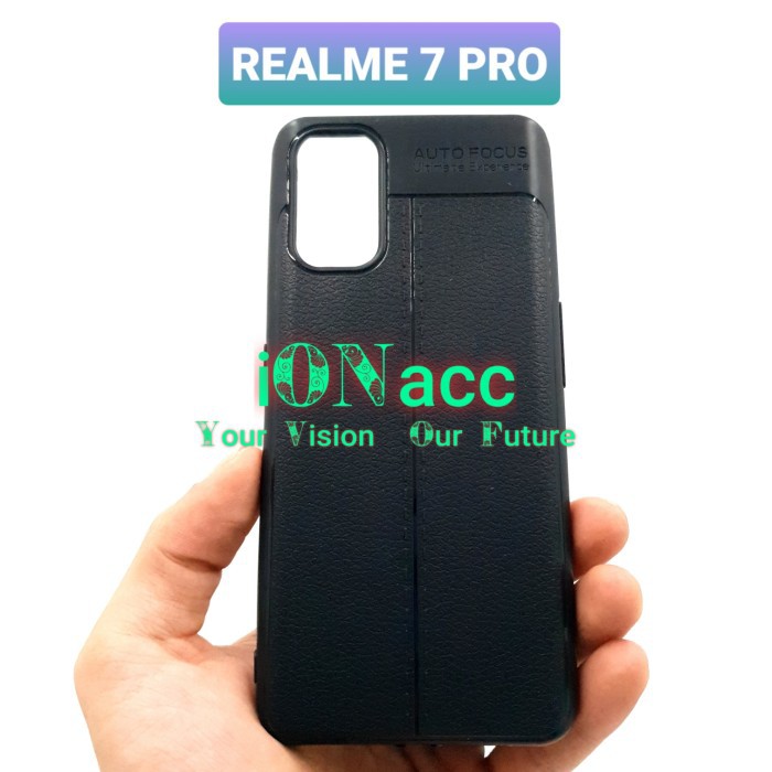 LEATHER CASE REALME 7 PRO - TPU AUTO FOCUS EMBOSS SOFTCASE