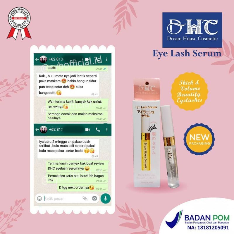 READY! SERUM BULU MATA DAN ALIS DHC EYELASH DREAM HOUSE COSMETIC EYELASH SERUM PENUMBUH PEMANJANG PELENTIK BULU MATA PENEBAL ALIS OILASH SERUM BULU MATA MURAH EYELASH OIL MURAH