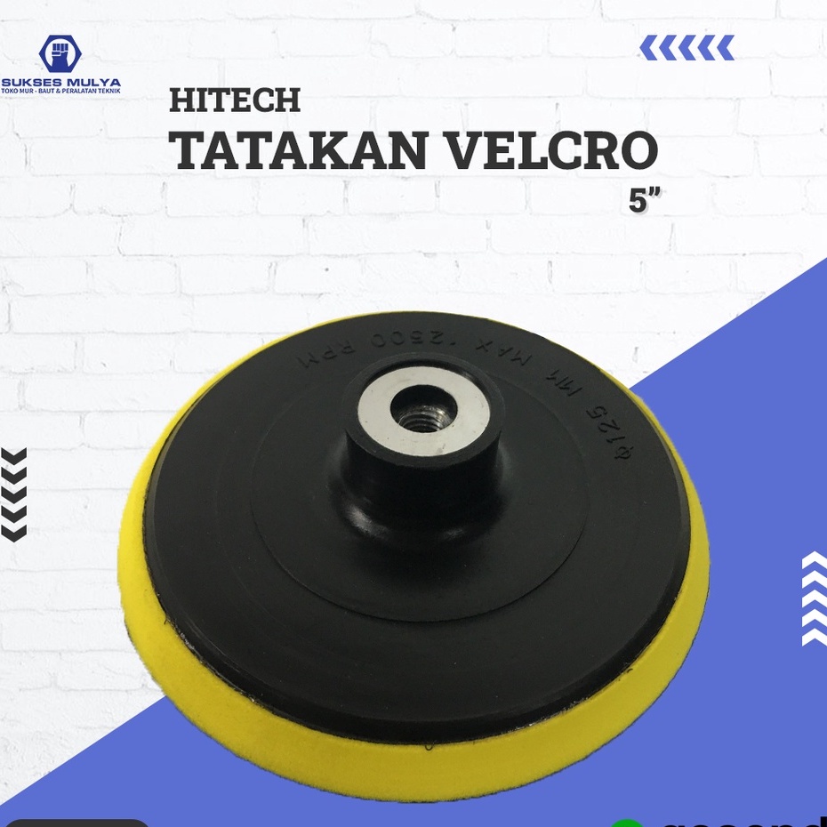 Tatakan Amplas Bulat 5" Sanding Pad Disc Tatakan Velcro Hi-Tech