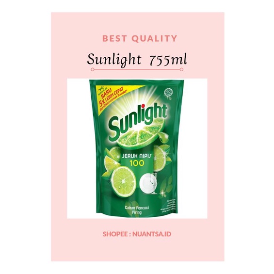 Sunlight 755ml Sunlight Sabun Pencuci Piring 755ml Sunlight Jeruk Nipis Terbaru Murah Promo 755ml