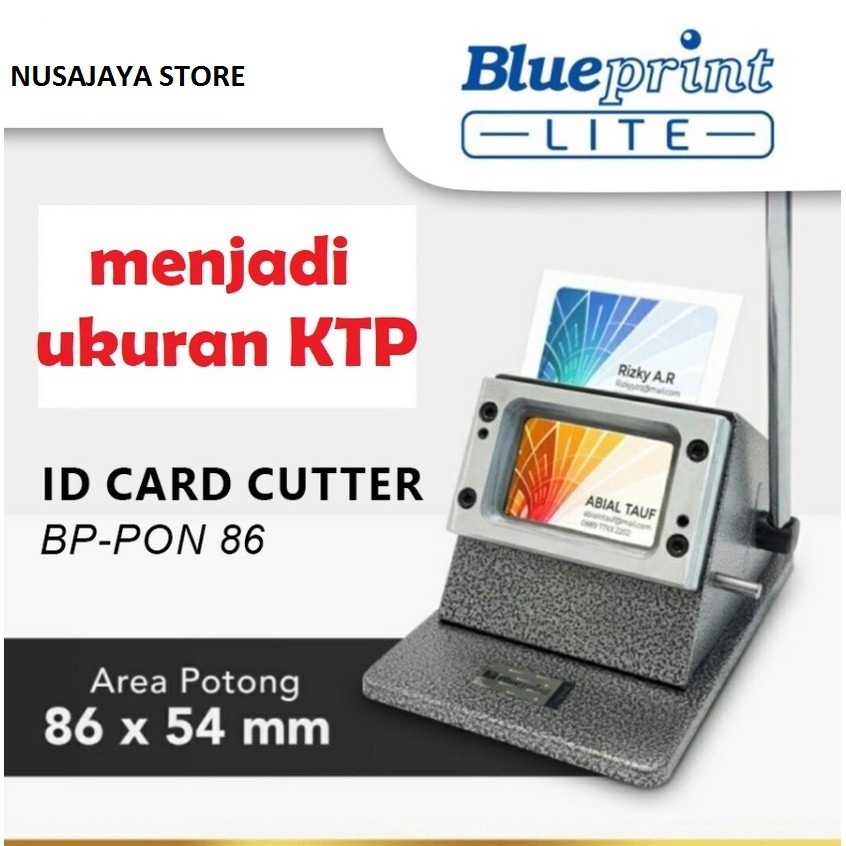 

Alat Plong ID Card Cutter BLUEPRINT Mesin Potong IDcard Punch Pon PVC