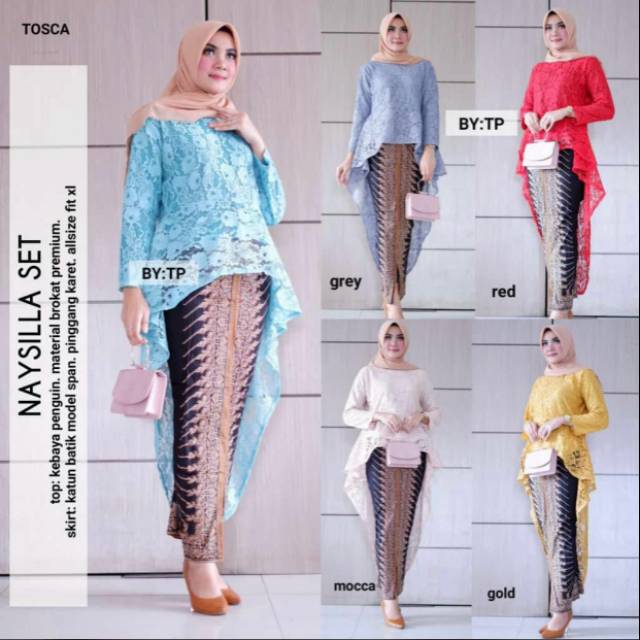 SETELAN NAYSILA KEBAYA BATIK MURAH SETELAN BATIK WANITA MODERN TERBARU