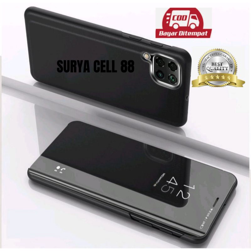 Case SAMSUNG A50  A50S  A70  A71  A80   Casing Flip Cover Mirror Standing Clear View