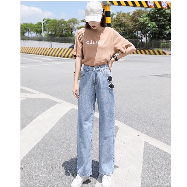 celana jeans wanita / celana jeans premium biru muda / korean style / termurah kekinian