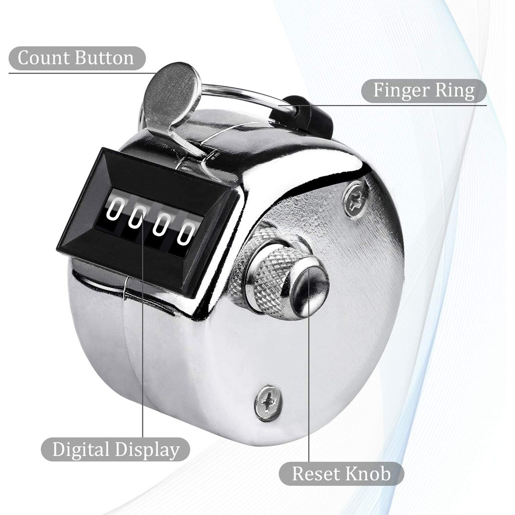 ORI! Made in Taiwan KW-TRIO 2410/2450 Hand Tally Counter/ Alat Penghitung Manual. FULL STAINLESS!