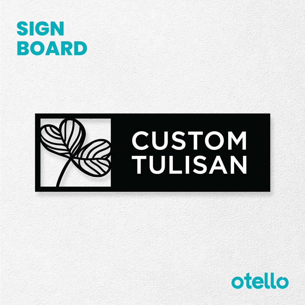 Custom Sign Acrylic Tulisan Akrilik Signage Board Print Nama Petunjuk Ruangan Dinding Peraturan Otello Papan Tempel Acrilic Print Label Dinding Pintu Kantor Restoran Petunjuk Toko Cafe