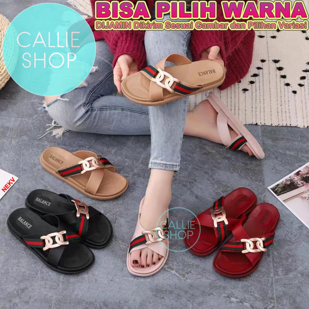 Sandal Jelly Cuted Selop Silang Strap 2188 XCOC