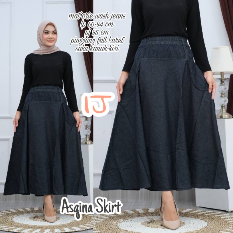 Jual Rok Jeans Klok Mayung Murah// Rok Jeans Mayung