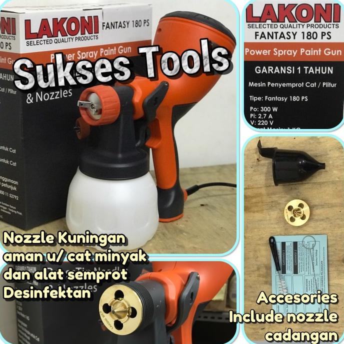 Spray Gun Listrik Lakoni Fantasy 180 PS Alat Semprot Cat Bergaransi Termurah