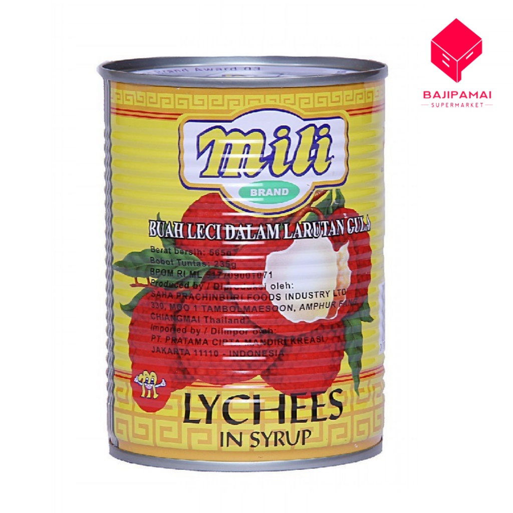 

Buah Leci Kaleng Mili Lychee In Syrup 565 gr