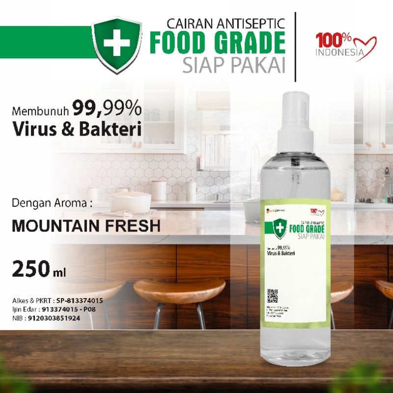 Desinfektan FoodGrade siap pakai aneka aroma wangi segar spray 250 ml