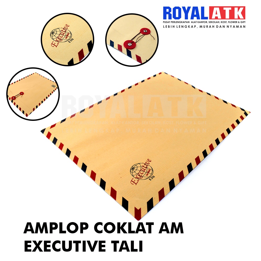 

Amplop Coklat Executive Tali 310 Air Mail (Pak)