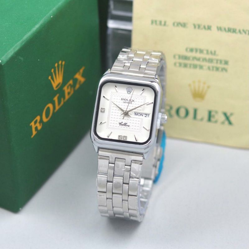 Jam Tangan Rolex Pria Wanita Rantai Stainliss Outdoor Jam Tangan Fashion Terlaris