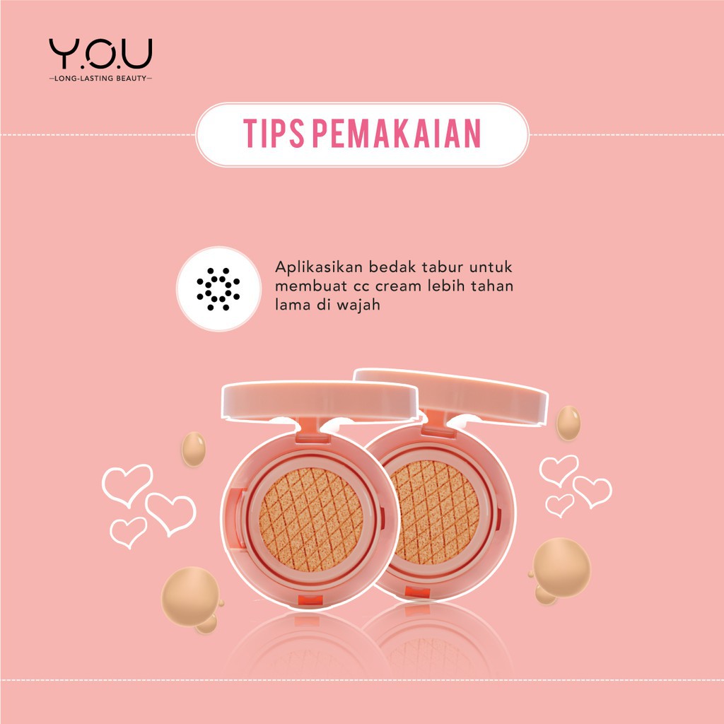 TERBARU, Bedak YOU Y.O.U - SIMPLICITY COLOR CORRECTOR CC CUSHION