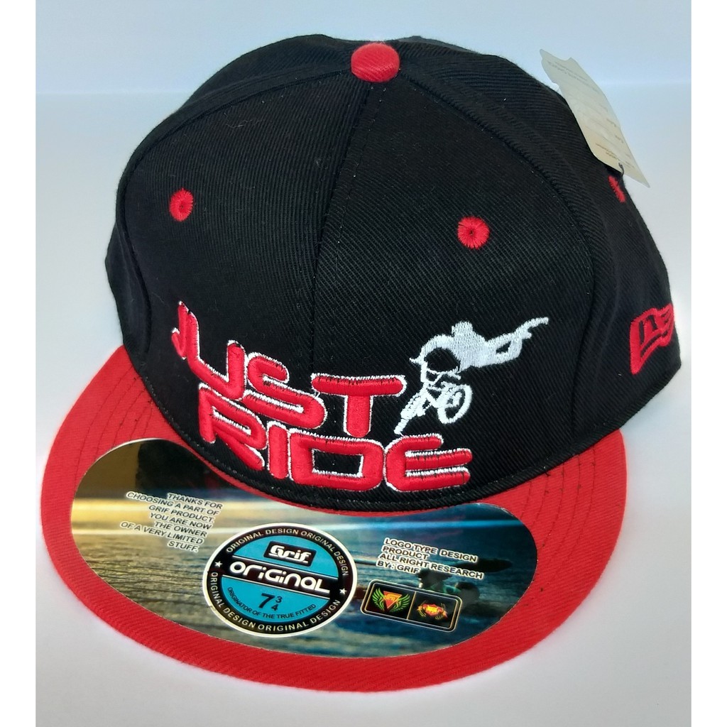 Topi Snapback Grif JR Black-Red Cap TRC-12