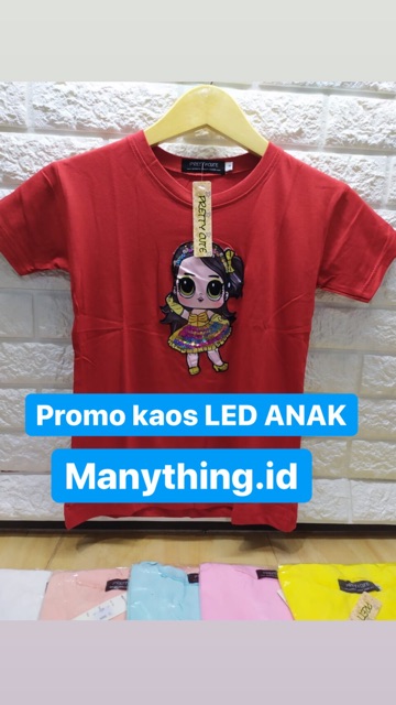 KAOS LED ANAK COWOK / BAJU LED ANAK LAKI LAKI