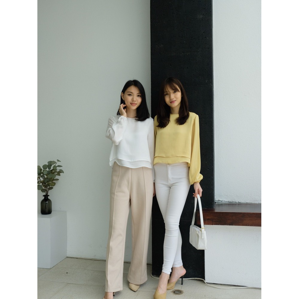 Kadaka T-0369 Top Satin Lengan Panjang