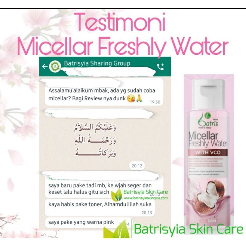 micellar face milk cleanser gel freshly water susu pembersih wajah batrisyia herbal