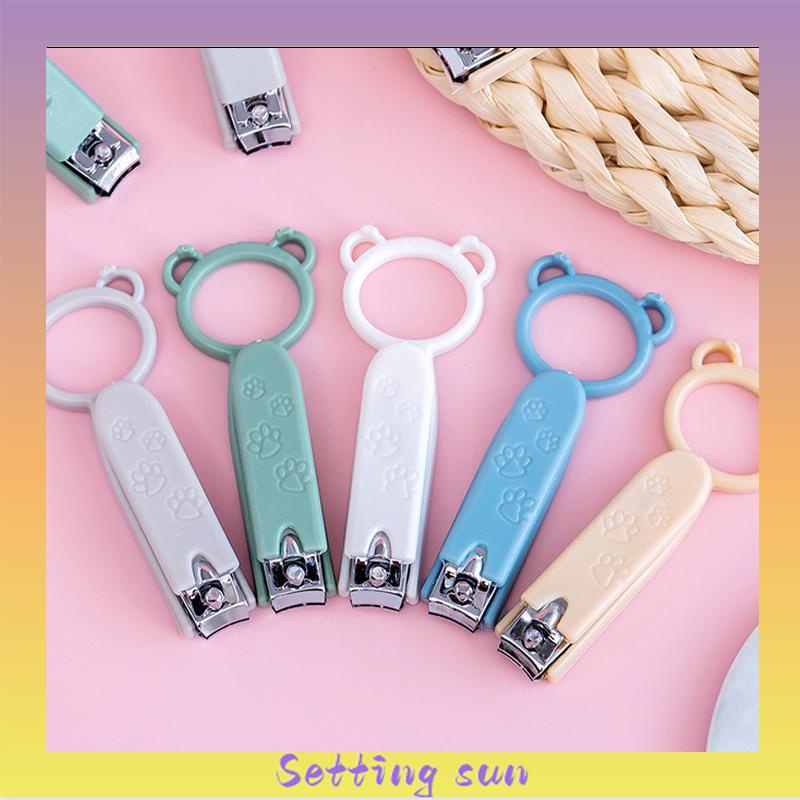 ✨Gunting Kuku Pemotong Kuku Beruang kecil Stainless Nail Clipper Kecil Tajam TN