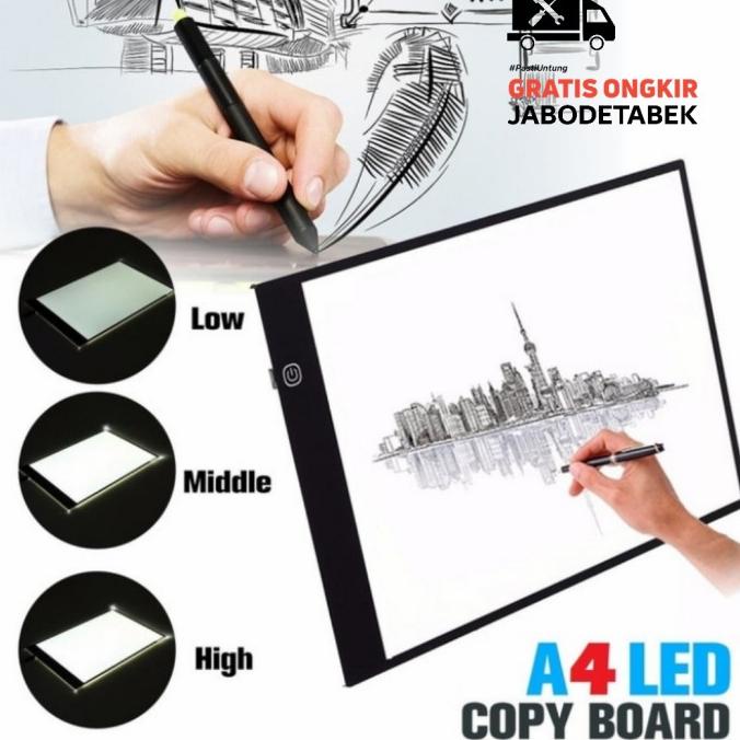 

PERALATAN MENGGAMBAR DRAWING TRACING A4 COPY BOARD PAPAN JIPAK LED LIGHT PAD ULTRA SLIM A4 PERALATAN