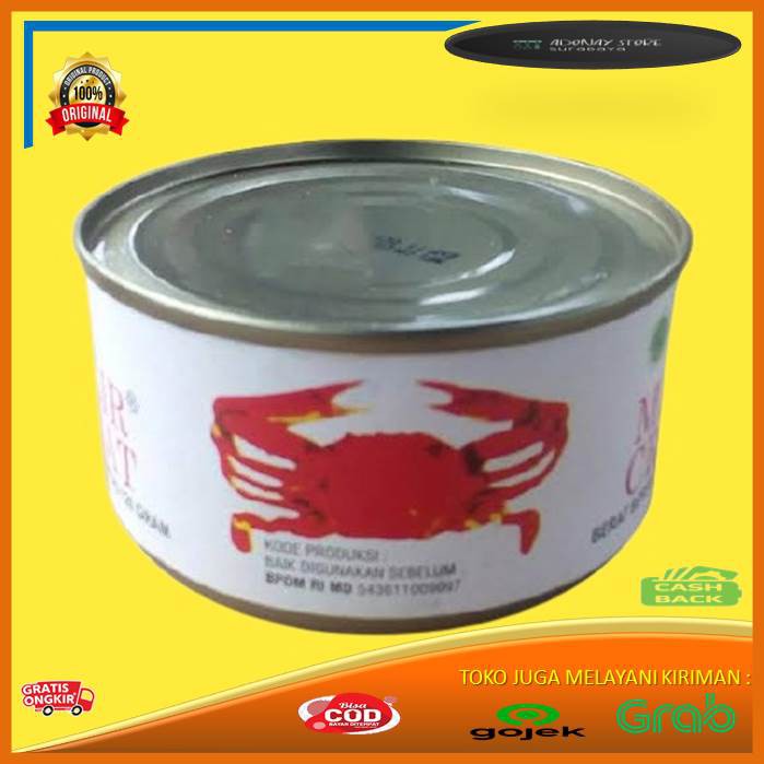 

Daging kepiting dalam kaleng 185gr
