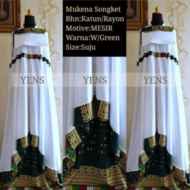 Mukena Bali Songket Mesir White Series