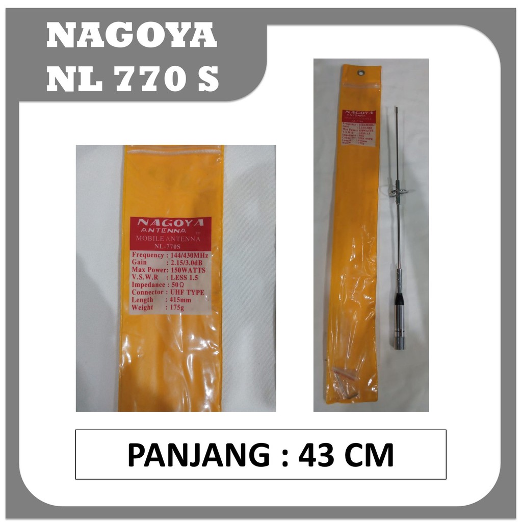 Antena Nagoya NL770S, Antenna mobil RIG NL 770 770S NL-770S NL770 NL-770 S Dual Band VHF UHF pendek