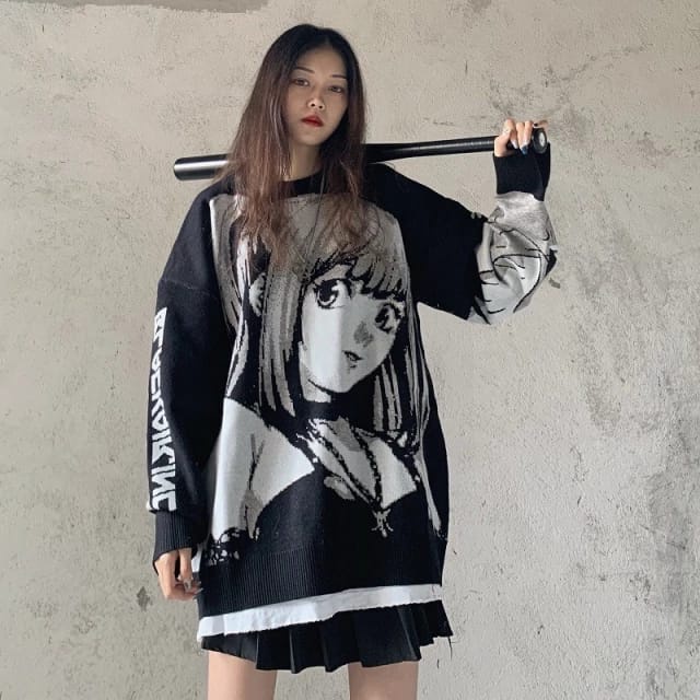 SWEATER ANIME korea pria&amp; wanita#atasan wanita#rajut wanita#pakaian wanita