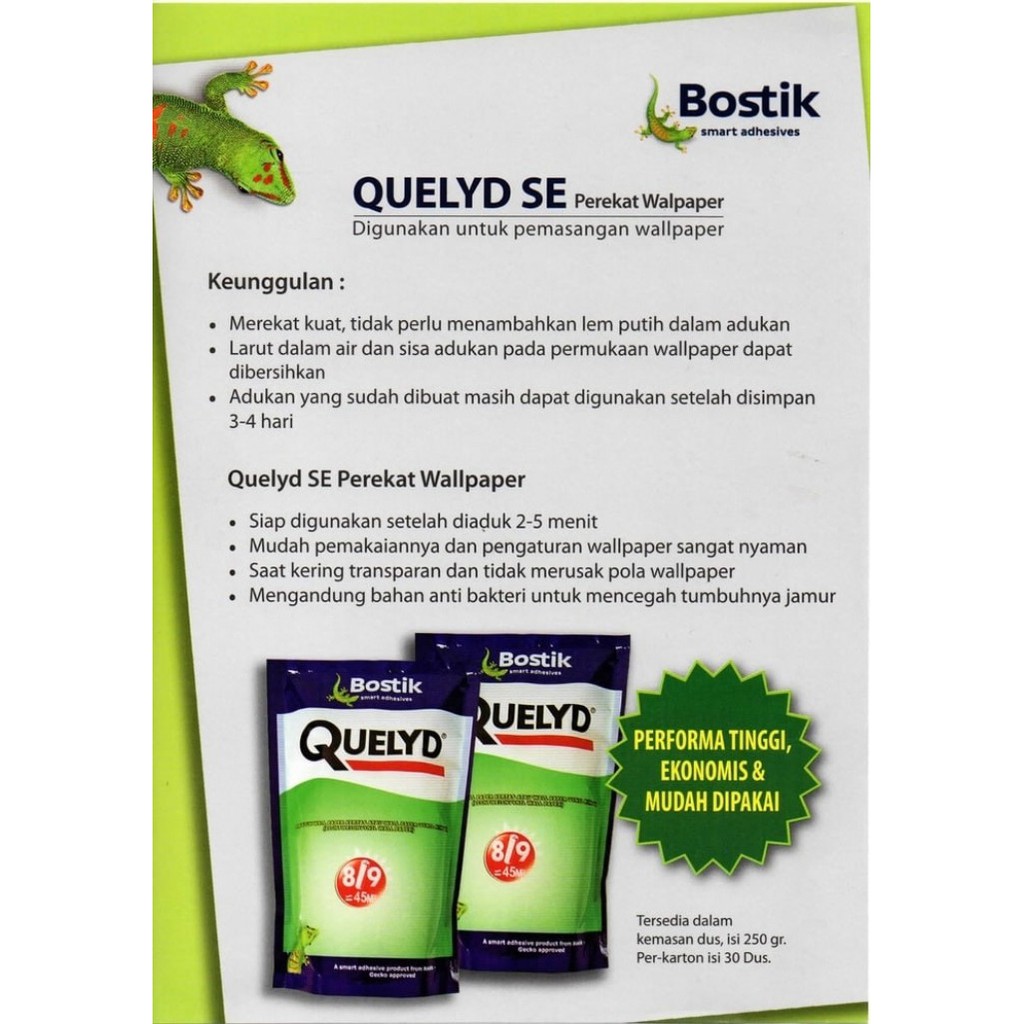 Lem Wallpaper Dinding Quelyd SE Bostik Premium