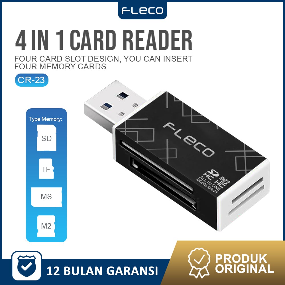 CARD READER 4 IN1 HIGH SPEED Data Transfer OTG CR-23 FLECO