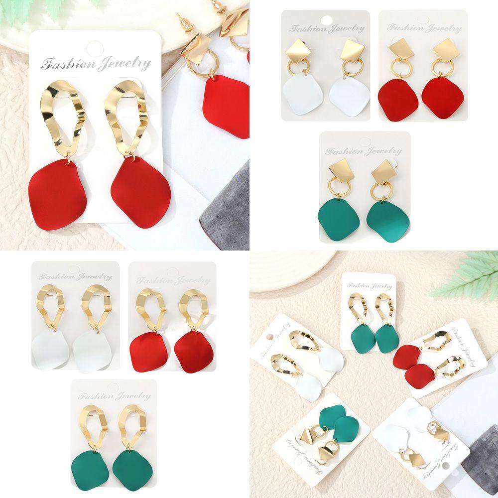 Anting Tetes Nanas Logam Anting Menjuntai Fashion Elegan