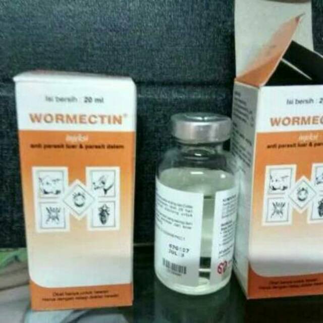 Wormectin Injeksi Obat Kutu Skabies Anjing, kucing, kelinci 20 Ml